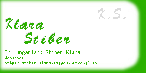 klara stiber business card